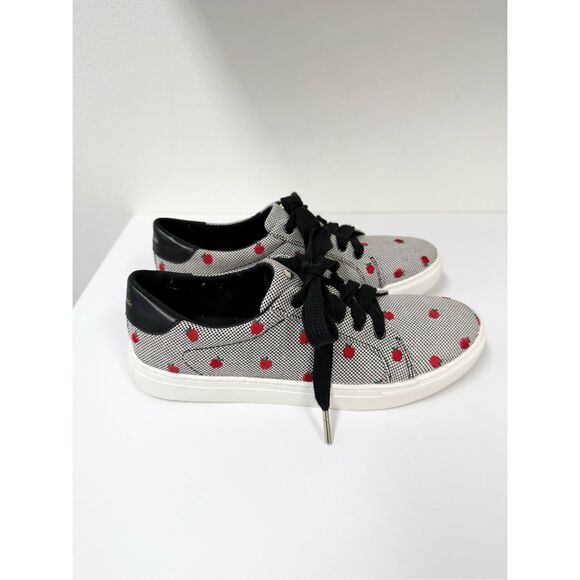 Kate Spade Athena 2 Red Apple Embroidered Sneakers 8.5 - Picture 1 of 7